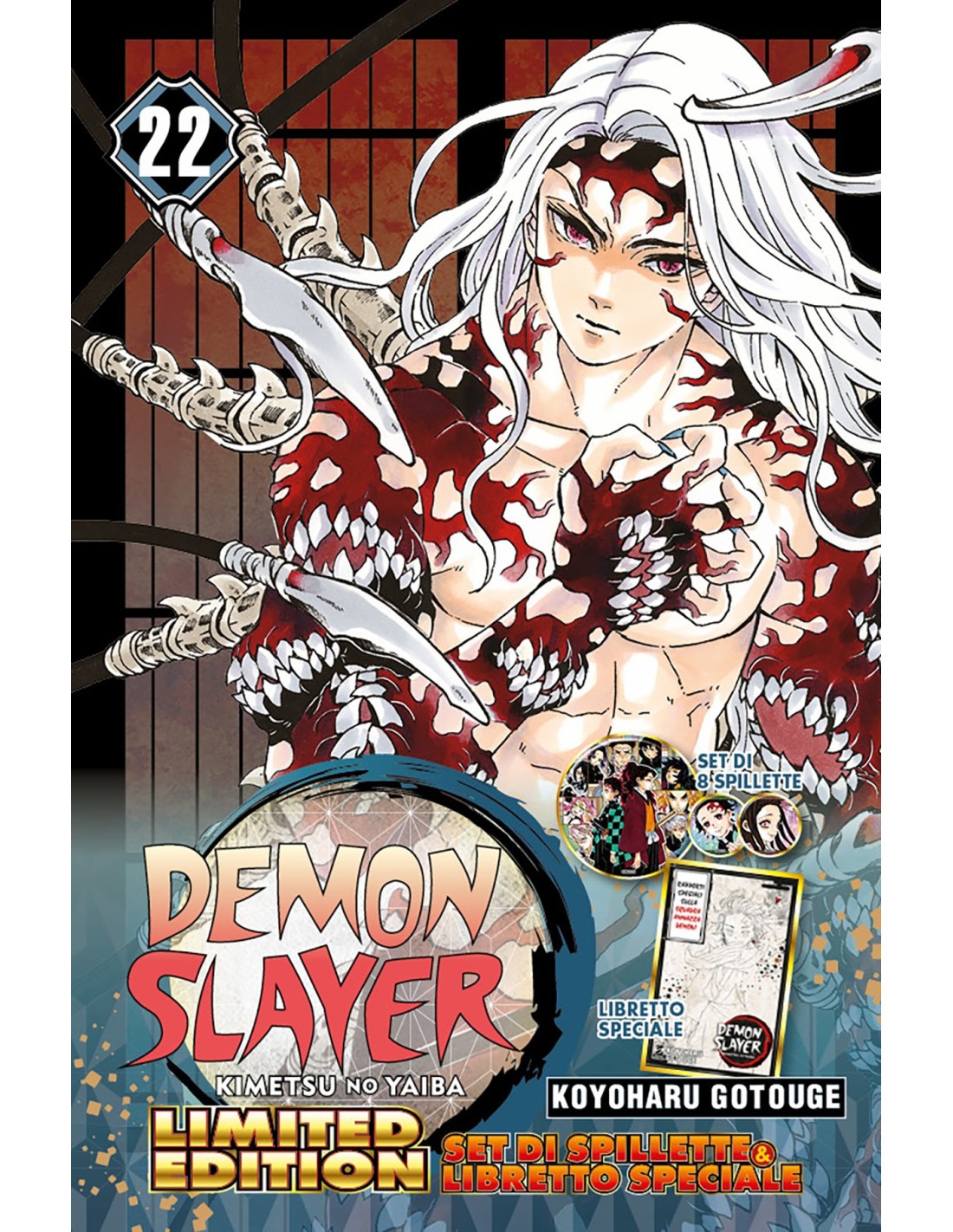 manga DEMON SLAYER Nr. 22 LIMITED EDITION con Libretto e Spillette - Star  Comics